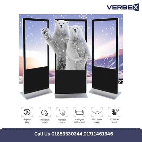 Verbex VT-ADS55T (32GB ROM and 4GB RAM) 55-inch Touch Floor Standing Kiosk Display